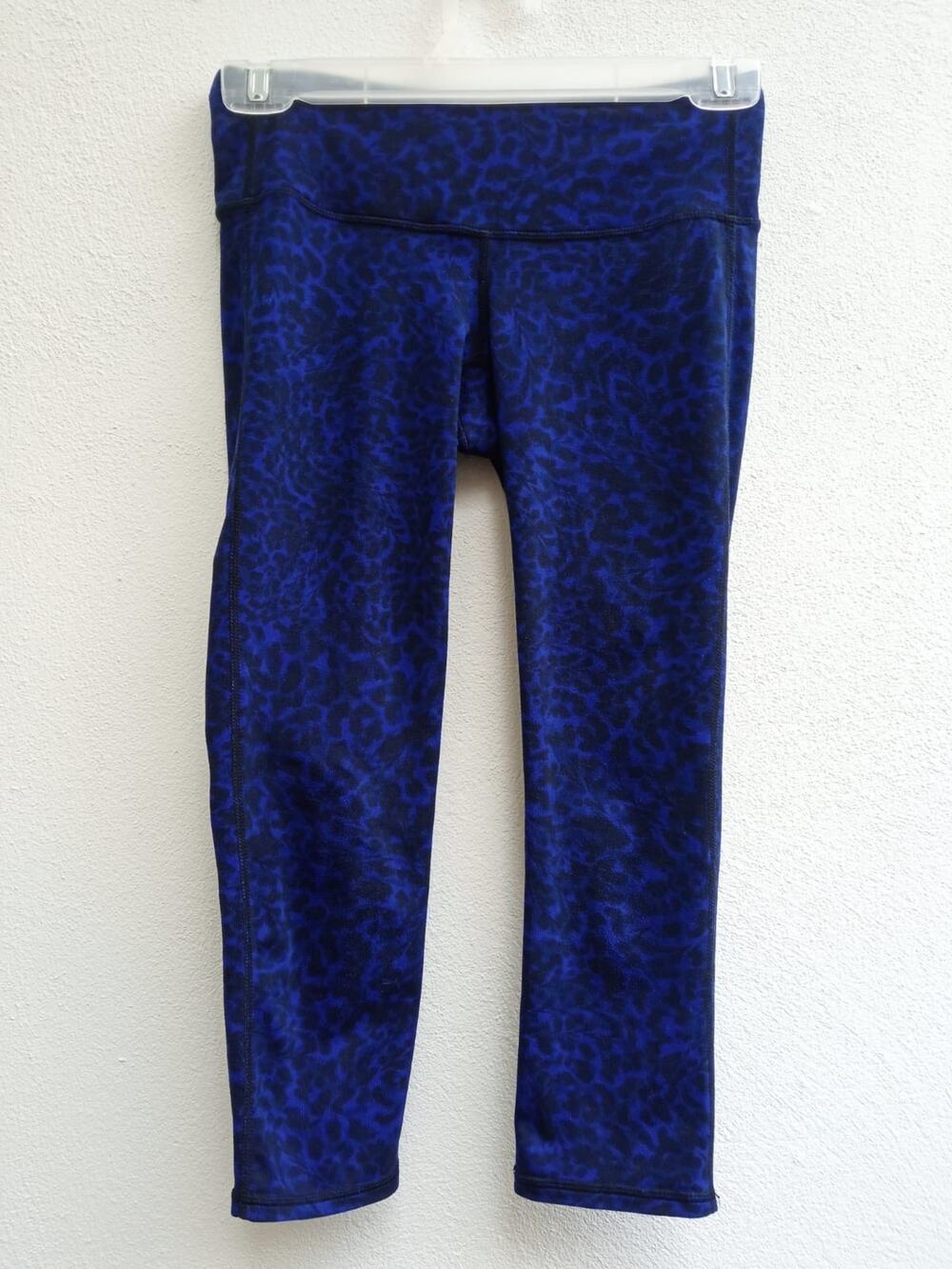 Athleta Leggings Women Blue Animal Print Salutation Stash Pocket Size XXS